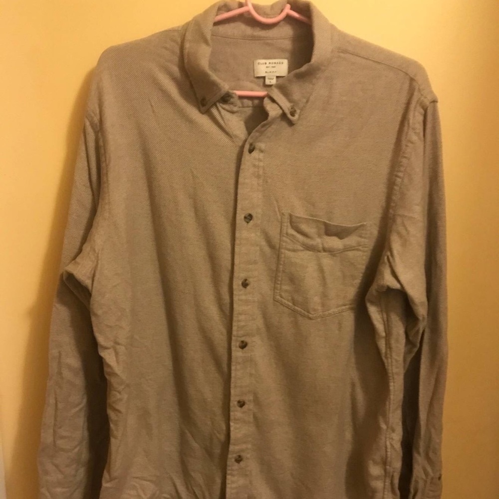 Club Monaco Twill Button Down Size Large